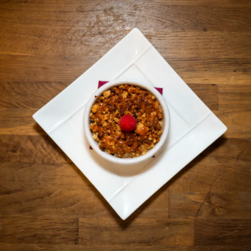 Crumble de pommes tatin, Chez Magda