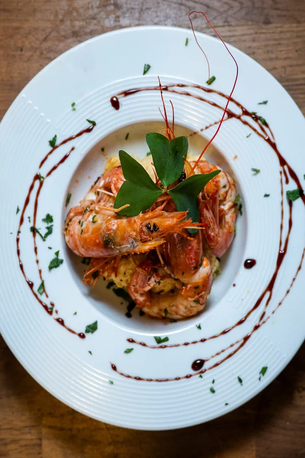 Gambas grillées, Chez Magda